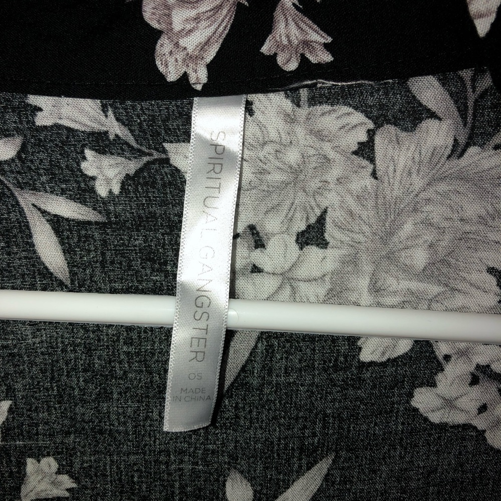 Spiritual Gangster Dark Floral Robe - Picture 2 of 5